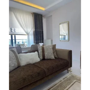 Royal Beige Turkish Velvet Living Suite - Image 4