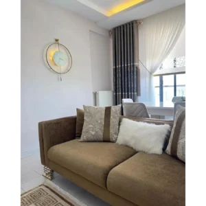 Royal Beige Turkish Velvet Living Suite - Image 6