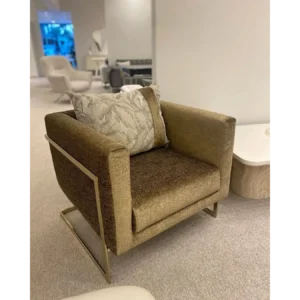 Royal Beige Turkish Velvet Living Suite - Image 7