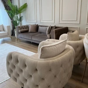 Classic Heritage Grey Velvet Box Sofa - Image 6