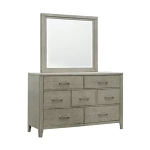 Classic Minimalist Polish Fabric Bed in Dark Brown & Grey - Image 3