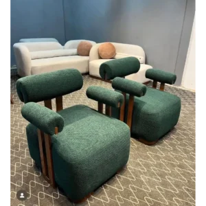 Nordic Zen White Boucle Arc Sofa - Image 3