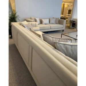 Minimalist Sand Velvet Channel Sofa - Image 5