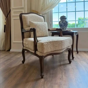 Heritage Dark Brown & Beige Classic Sofa - Image 3