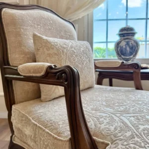 Heritage Dark Brown & Beige Classic Sofa - Image 5