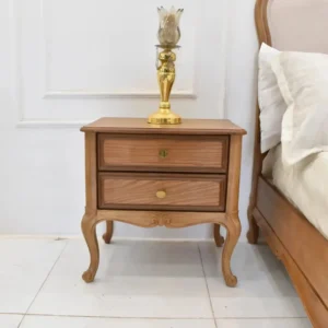 Vintage French Provincial Velvet Sleigh Bed - Image 2