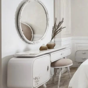 Luxury Beige Heart-Curve Velvet Deco Bed - Image 6