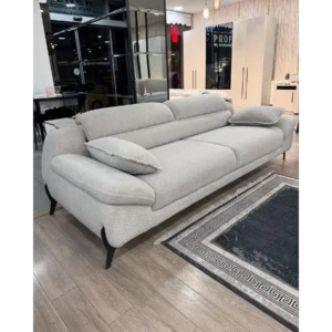 Regal Comfort Classic Grey Velvet Sofa Suite - Image 4