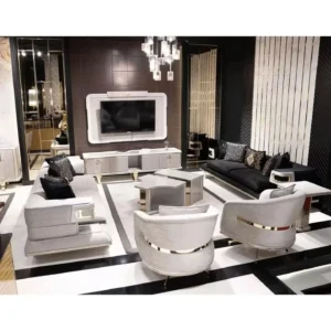 Silver Lining Luxe Turkish White Velvet Set - Image 1