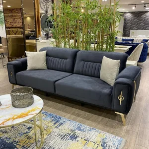 Royal Sapphire Blue Velvet Sectiol Suite - Image 4