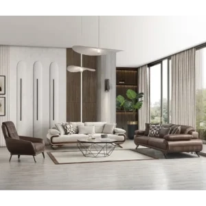 Horizon Cream and Cocoa Leather Rite Set - Image 1