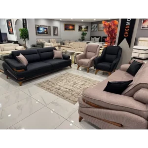 Espresso Mocha Textured Velvet Lounge - Image 1