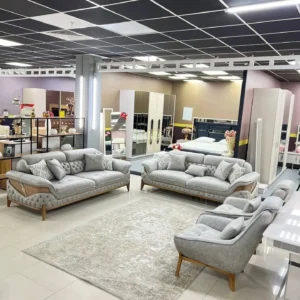 Cloud Grey Quilted Turkish Grand Set - Image 1