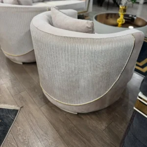 Grand Regent Quilted Velvet Sofa Set - Image 4