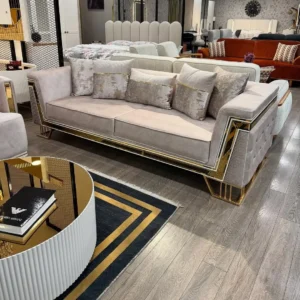 Grand Regent Quilted Velvet Sofa Set - Image 5