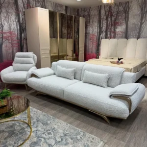 Alpine White Cloud Boucle Sofa Set - Image 2