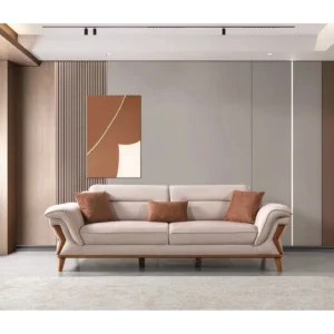 Terra Jute Infused Turkish Beige Sofa Set - Image 3