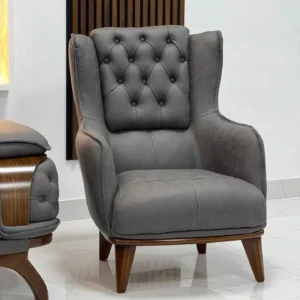 Obsidian Crest Tufted Turkish Black Sofa - Image 2