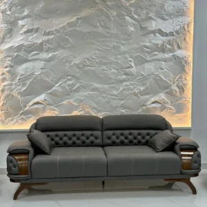 Obsidian Crest Tufted Turkish Black Sofa - Image 4