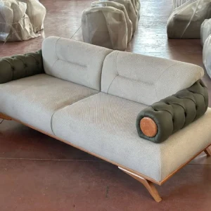 Emerald Grove Tufted Turkish Green Sofa - Image 2