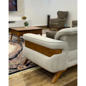 Alpine Velvet Royal Turkish White Sofa Set - Image 2