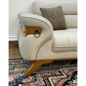 Alpine Velvet Royal Turkish White Sofa Set - Image 6