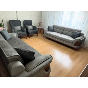 Forest Ridge Corded Turkish Green Sofa - Image 1