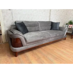 Forest Ridge Corded Turkish Green Sofa - Image 3