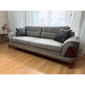 Forest Ridge Corded Turkish Green Sofa - Image 4