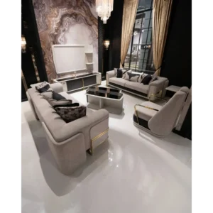 Grand Morch Turkish Living Set with Gold Detailing - Image 1