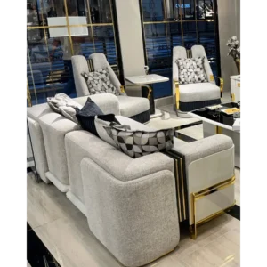 Grand Morch Turkish Living Set with Gold Detailing - Image 3