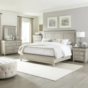 Refined Solid Wood Polish Bedroom Suite in Medium Brown - Image 1