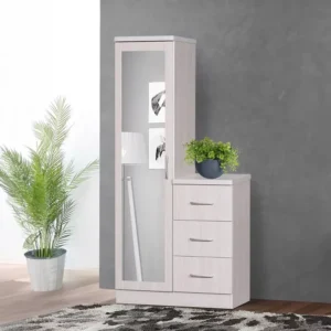 Contemporary Beige Lamited Bed Set with Sleek Linear Headboard - Image 3