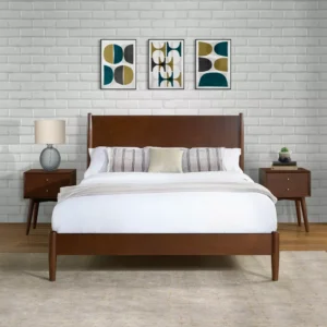 Chestnut Minimalist Modern Polish Bed