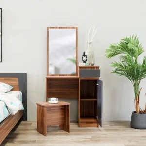 Modern Grey & Light Brown Lamited Bedroom Set – Complete Suite - Image 2