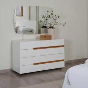 Modern White Deco Platform Bed with Recessed Lighting Detail – Floating Design - Image 3
