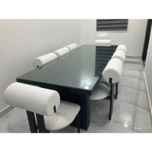 Onyx Velvet Architectural Chair - Image 3