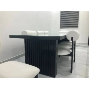 Onyx Velvet Architectural Chair - Image 4