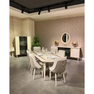 Alabaster Deco Velvet Accent Chair - Image 3